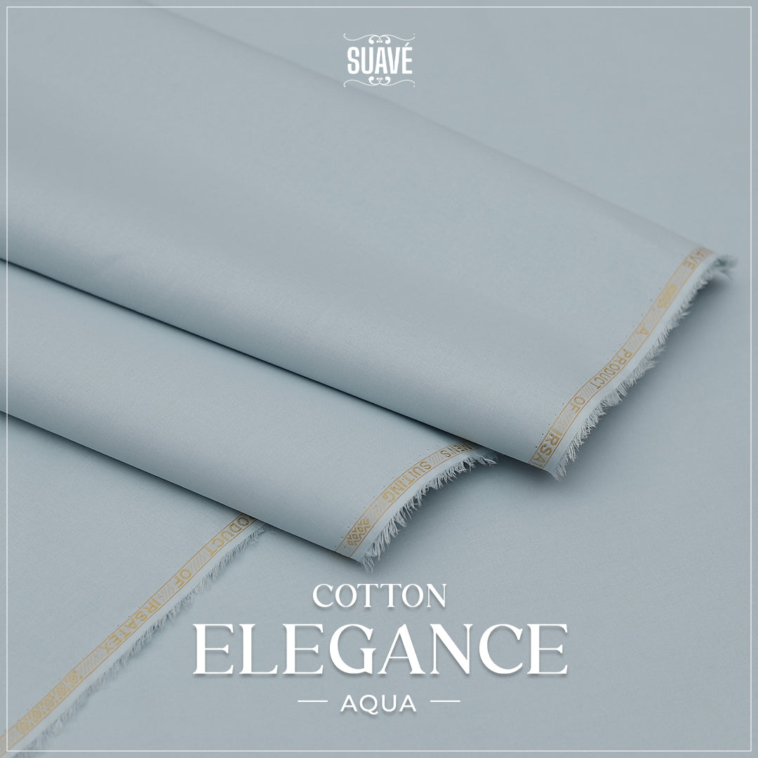 Elegance Cotton Suit - Aqua