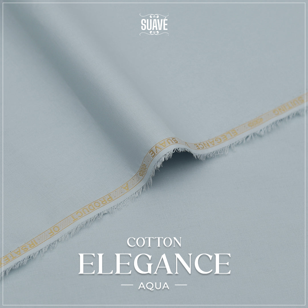 Elegance Cotton Suit - Aqua
