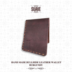 Hand-Made-Bullhide-Leather-Wallet-Burgundy-Fold-Vertical