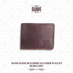 Hand-Made-Bullhide-Leather-Wallet-Burgundy-Fold