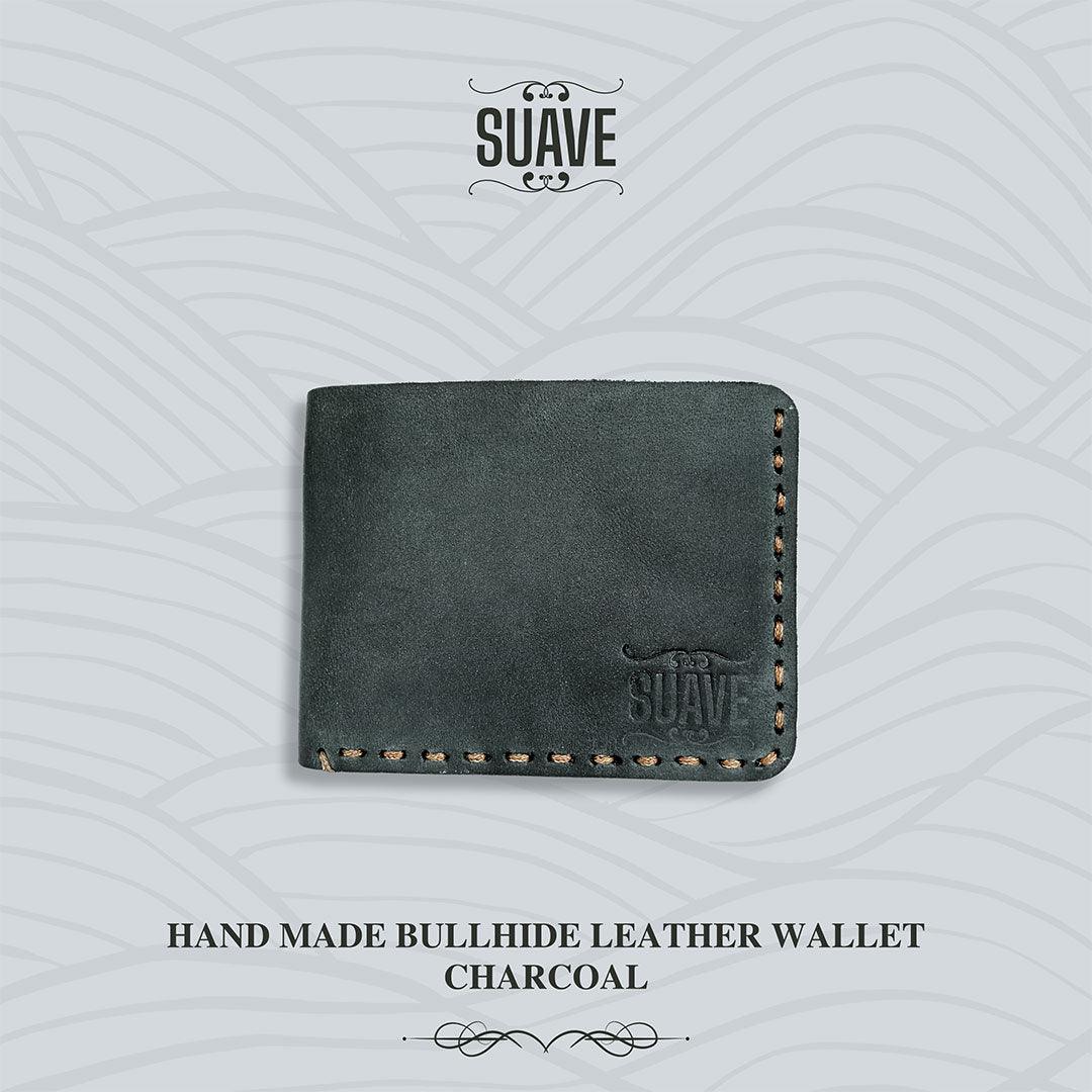 Hand-Made-Bullhide-Leather-Wallet-Charcoal-Fold