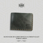 Hand-Made_Bullhide-Bifold-Leather-Wallet-Forest-Green-Fold