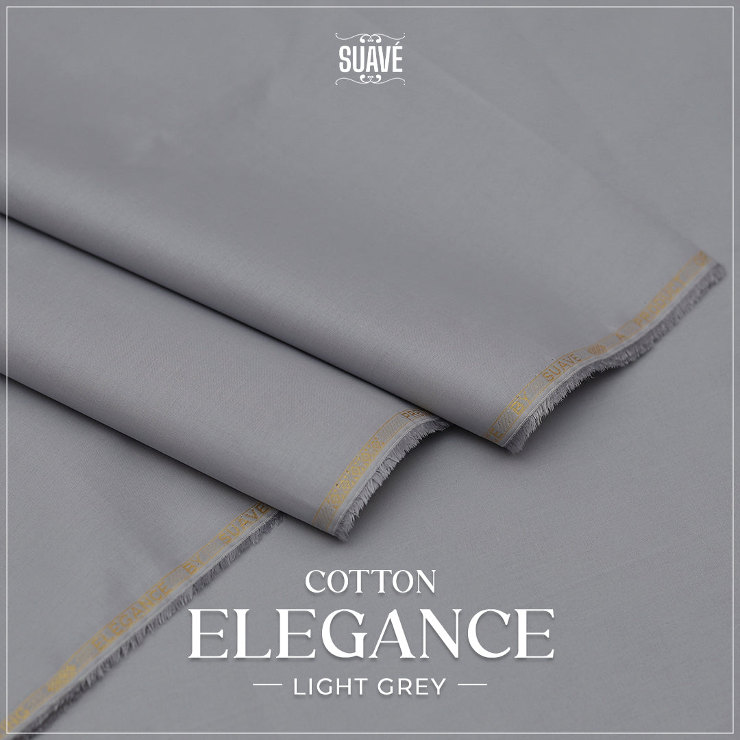 Elegance Cotton Suit - Light Grey