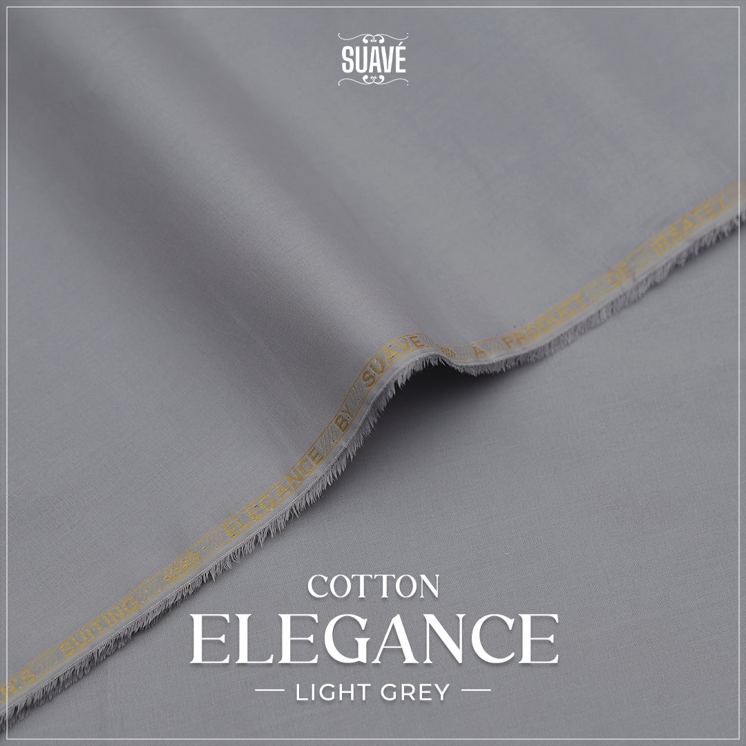 Elegance Cotton Suit - Light Grey