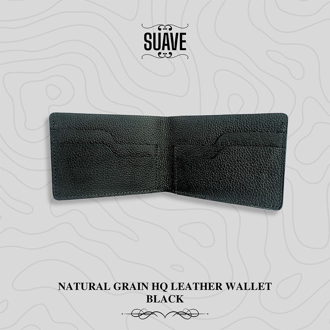 Natural-Grain-HQ-Leather-Wallet-Black-Open