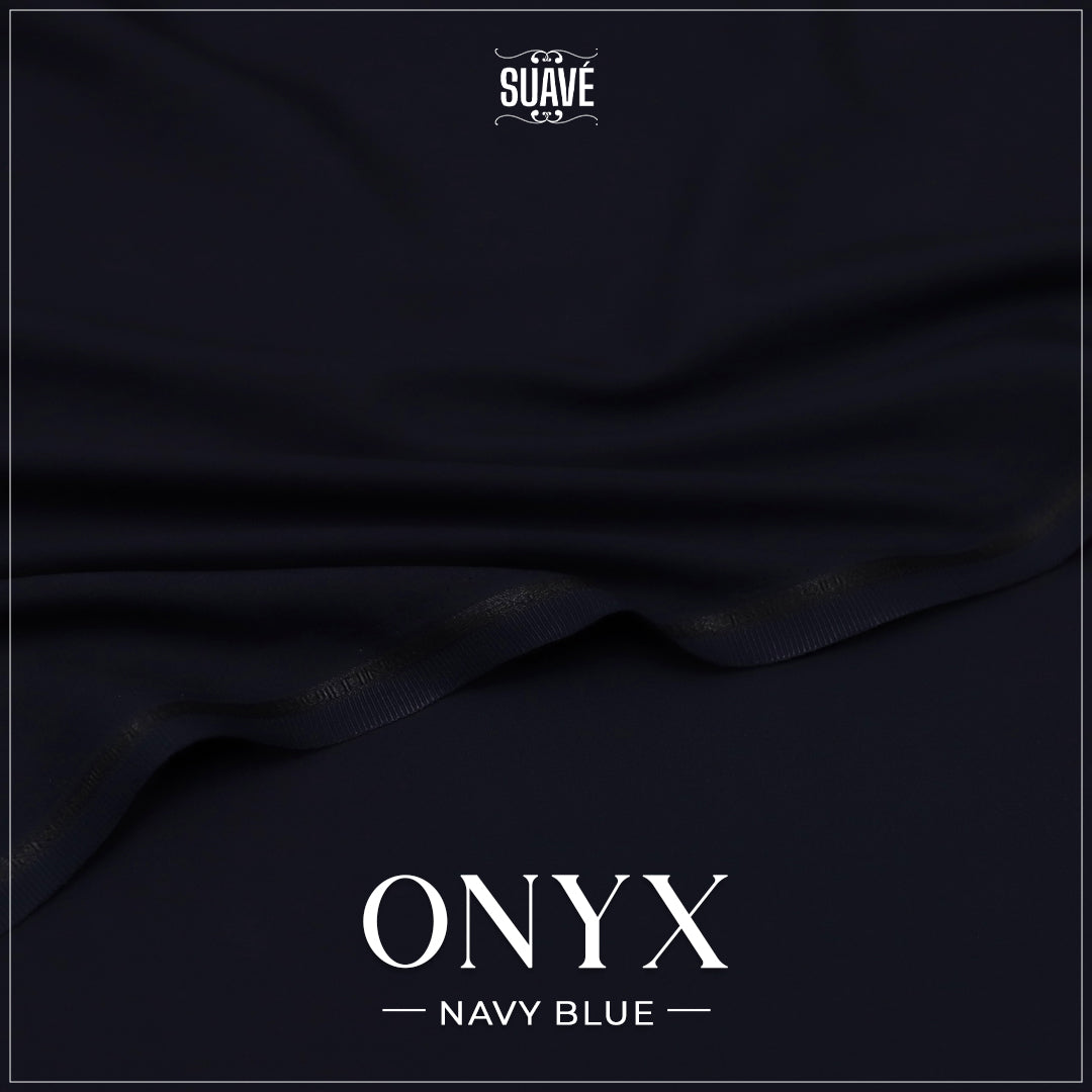 Navy Blue  - Onyx Premium Suiting Secondary image