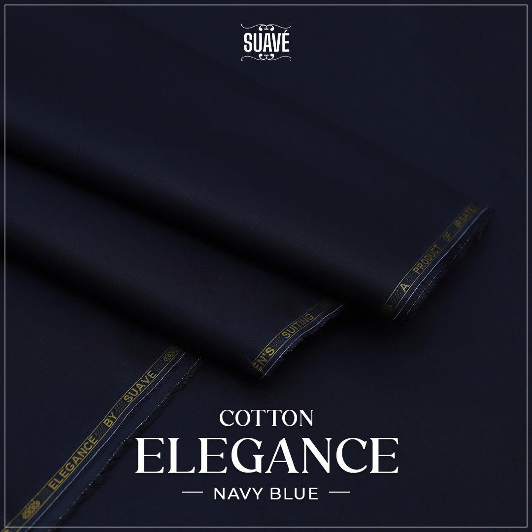 Elegance Cotton Suit - Navy Blue Main image