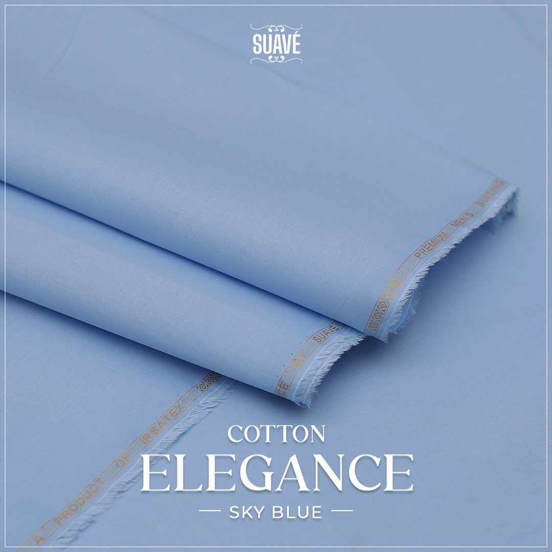 Elegance Cotton Suit - Sky Blue