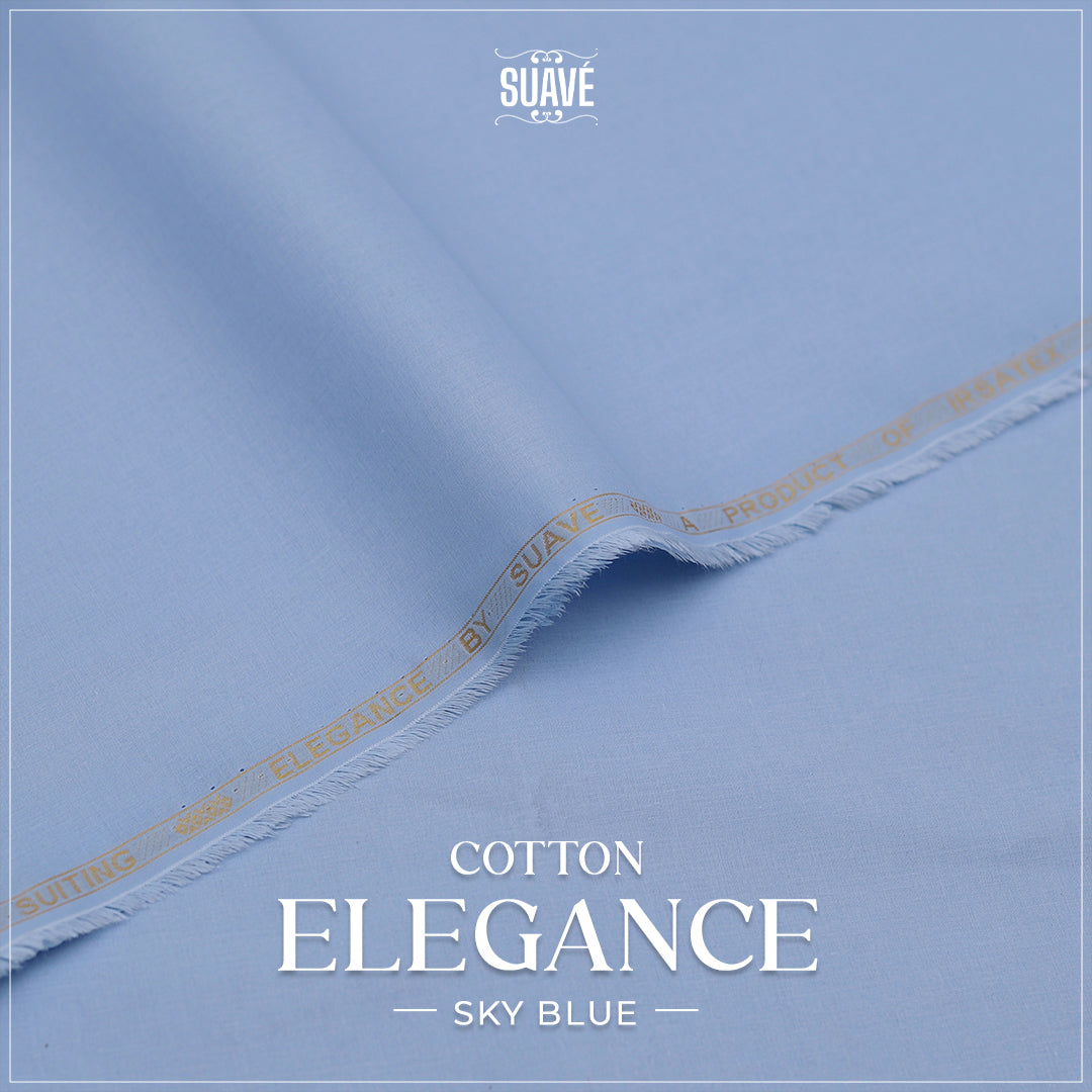 Elegance Cotton Suit - Sky Blue