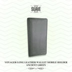 Voyager Long Leather Wallet Mobile Holder - Ancient Green