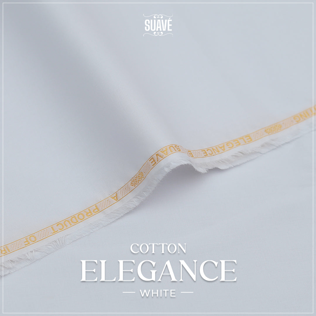 Elegance Cotton Suit - White
