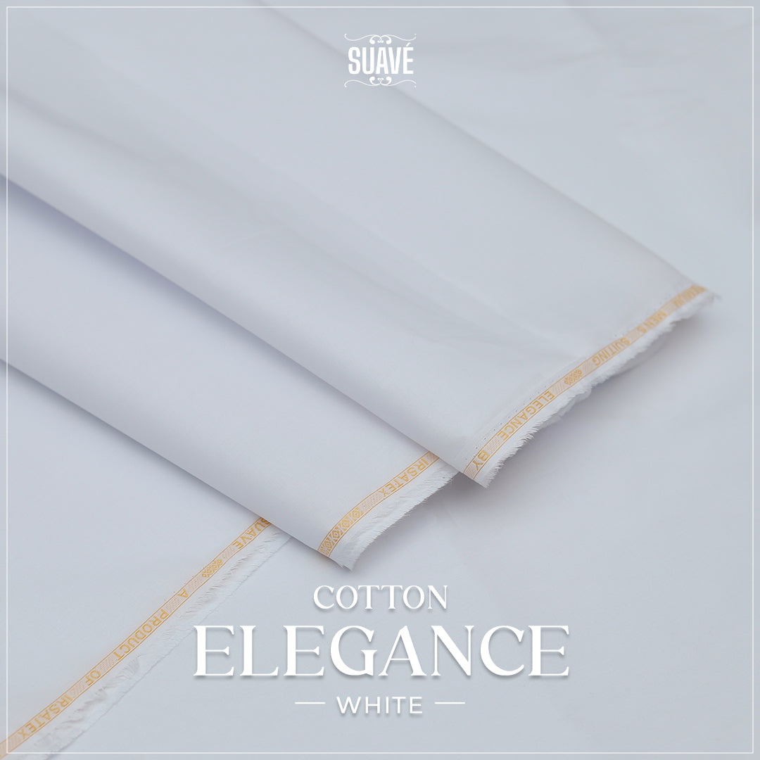 Elegance Cotton Suit - White