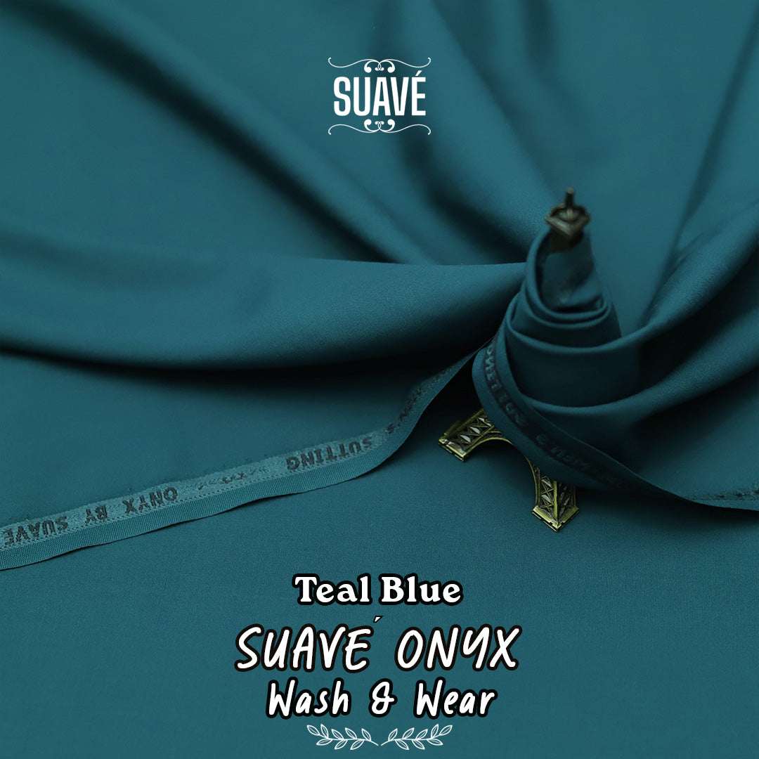 Winter Suiting - Onyx - Teal Blue Main image